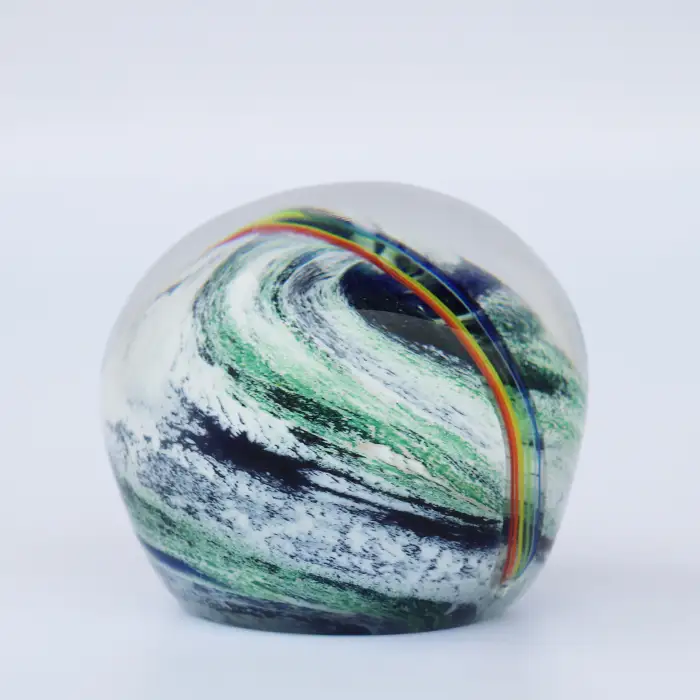 【SUKI GLASS STUDIO】 ガラス工芸品『Earth文鎮』 １個　[0013-0011]
