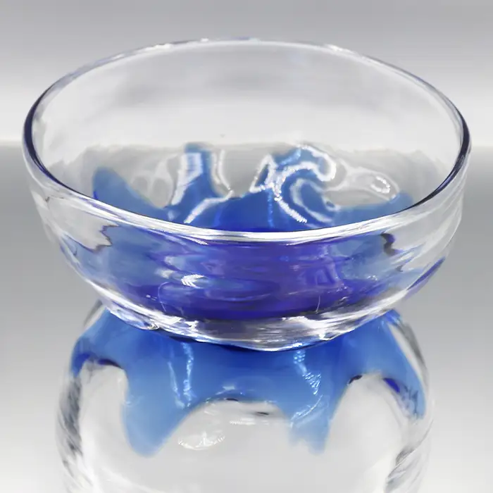 【SUKI GLASS STUDIO】 ガラス工芸品『波のボウル』大サイズ１個　[0014-0009]