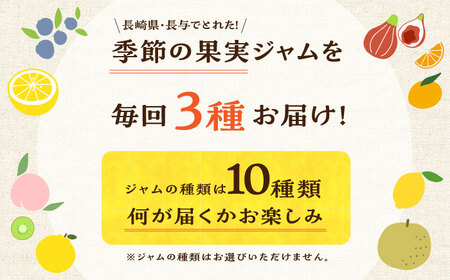 【6回定期便】季節の果実ジャム 3個（各120g） 長与町/アグリューム [EAI090]  瓶 セット ジャム