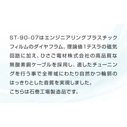 アシダ音響 音楽用 ヘッドホン（灰）ST-90-07-H ASHIDAVOX ヘッドホン 日本製 有線 