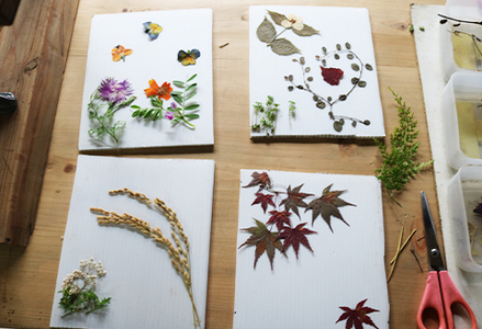 【繭灯り夢工房】シルクと押し花のランプシェードづくり体験　[0027-0007]