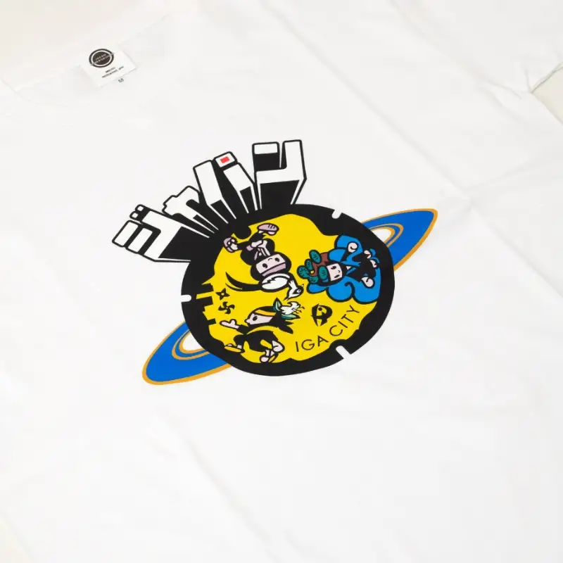 伊賀市 マンホールTシャツ 白【Mサイズ】【jnud0001-2】