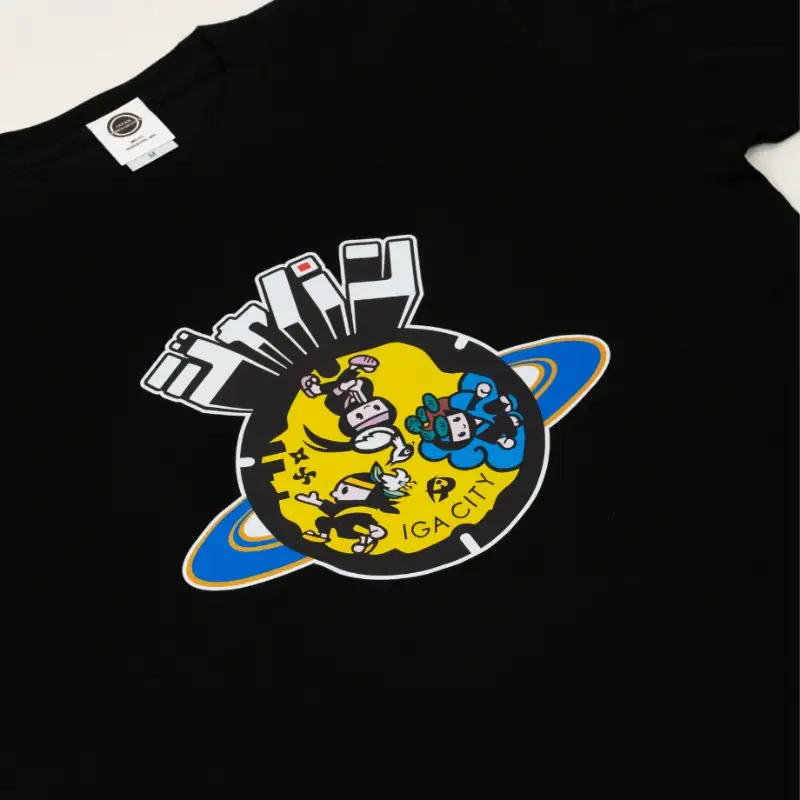 伊賀市 マンホールTシャツ 黒 【Sサイズ】【jnud0002-1】