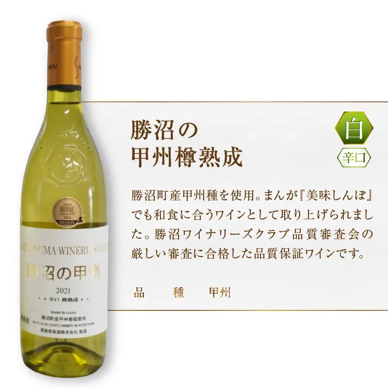 ワイン 『ﾙﾊﾞｲﾔｰﾄ』『蒼龍葡萄酒』が贈る甲州ワイン勝沼ボトル2本セット（MG）B15-697
