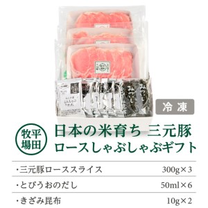 SC0015　日本の米育ち　三元豚ロースしゃぶしゃぶギフト