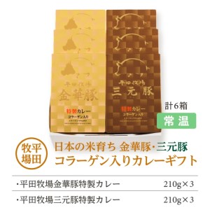 SC0503　日本の米育ち金華豚・三元豚コラーゲン入りカレーギフト