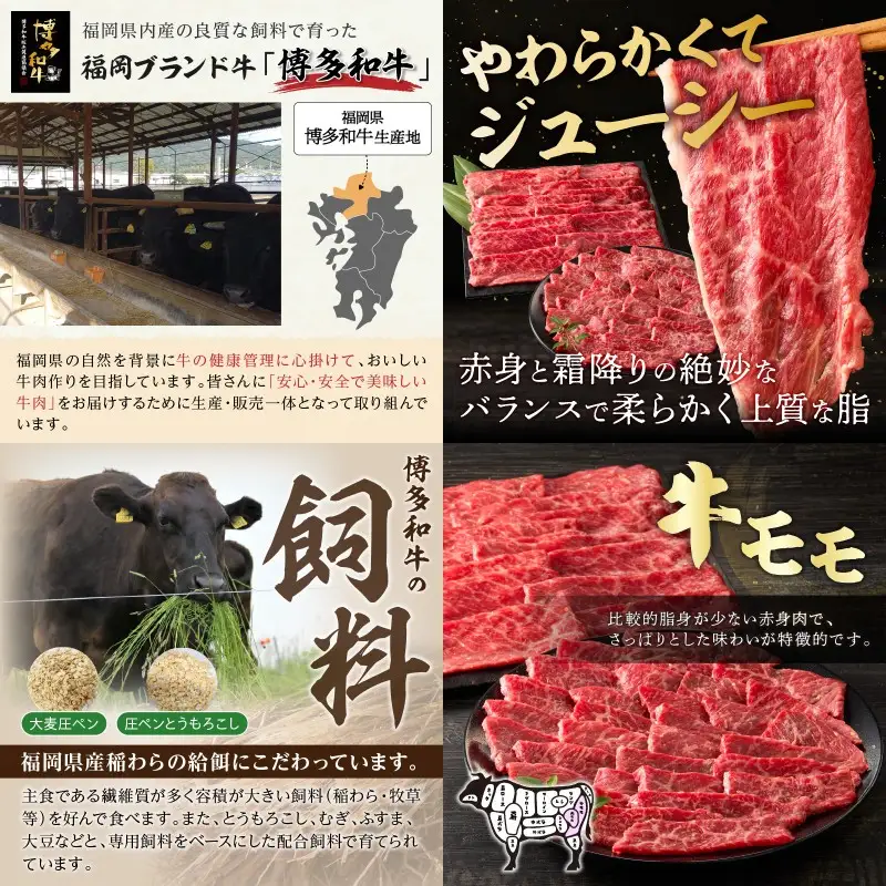 博多和牛 モモ焼肉用【A8-086】