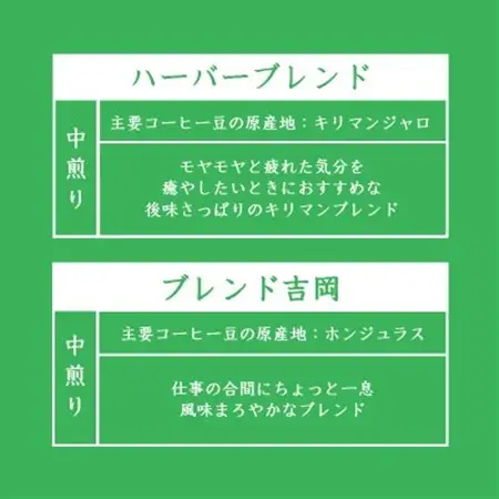 オリジナルブレンドコーヒー(豆)200g×2種詰め合わせ[ハーバー/吉岡]【配送不可地域：離島・沖縄県】【1408925】