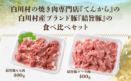 結旨豚 もも・ロース しゃぶしゃぶセット 400g×2種 計800g 部位 食べ比べ うす切り ゆいうまぶた 国産豚 岐阜県産 しゃぶしゃぶ 鍋 抗生物質 合成抗菌剤不使用 ブランド豚 10000円 1万円 [S424]