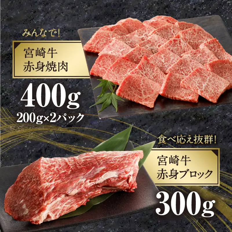 宮崎牛 ヘルシー赤身定期便 全4回 ステーキ スライス 焼肉