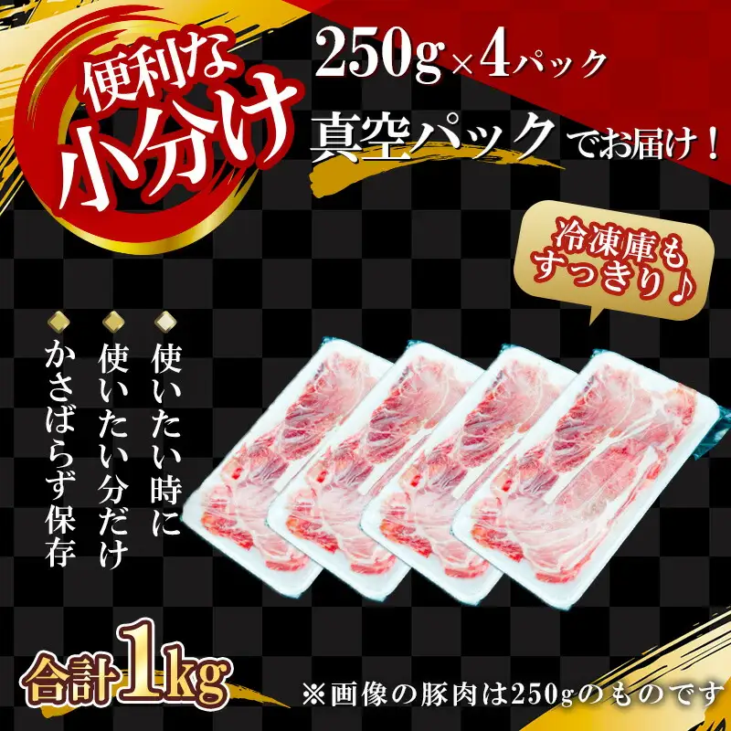 【農場直送】真空パック　北海道産　北島ワインポーク　しゃぶしゃぶ用ウデ　1kg【小分け】【余市のブランド豚肉】　ワインで育てた豚　余市産豚肉　北海道産豚肉　国産豚肉　小分け豚肉　安心安全豚肉 北島豚_Y067-0016