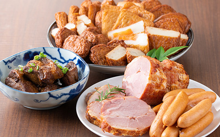 串木野名産 さつま揚げと茶美豚セット（さつま揚げと焼豚・角煮・ウィンナー合計8パック）【00-020-03】