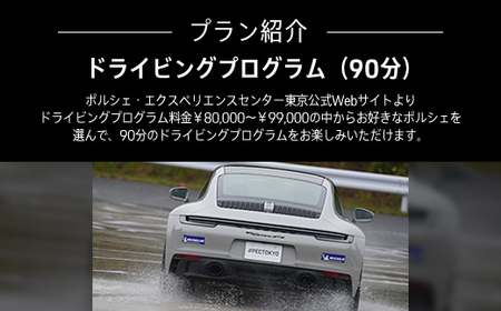 ポルシェ・エクスペリエンスセンター東京　ドライビングエクスペリエンス　90分（911 Carrera Tなど）KE003