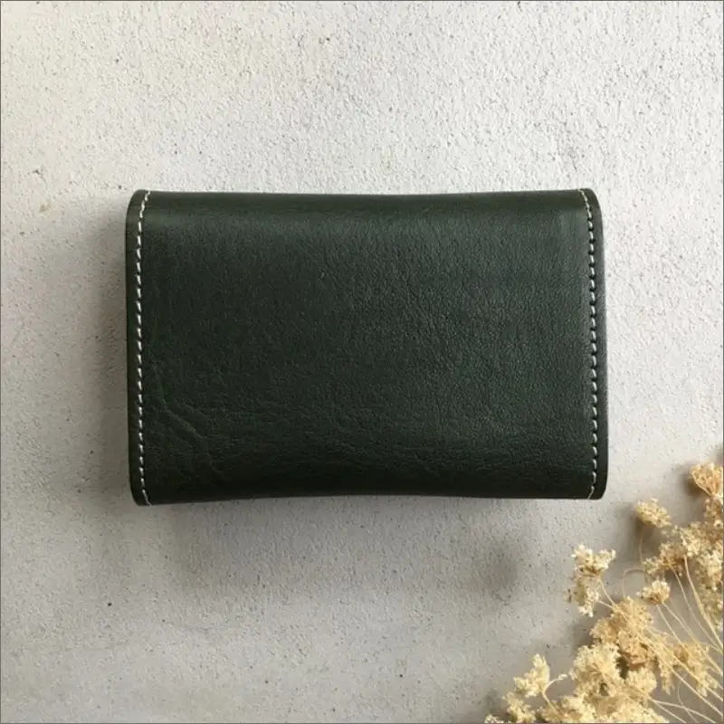 栃木レザー カードケース 牛革カード入れ ｸﾞﾘｰﾝ