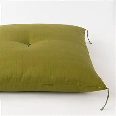 綿ふとん職人が手掛ける綿100%座布団【銘仙判】55cm×59cm【抹茶色】【1401283】