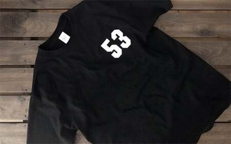17-65 ゆるキャラ紋太グッズ(Tシャツ[ブラックXL]、タオル[ブルー])