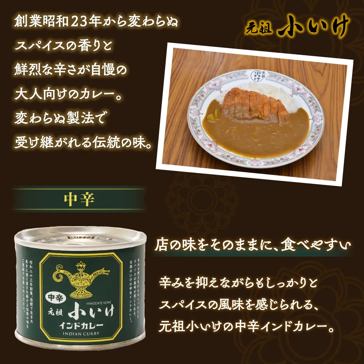 元祖小いけインドカレー 中辛6缶セット NAAN008
