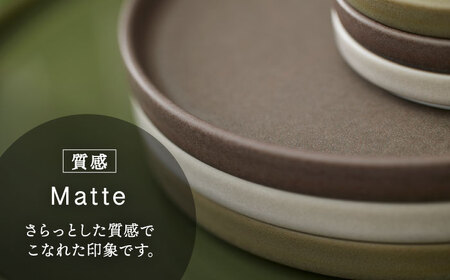 【美濃焼】StackStock なごみの色目（Matte）プレートM/L 4点セット Azuki Brown × Sesame Gray【城山製陶所】食器 皿 小皿 醤油皿 薬味皿 ケーキ皿 取り皿 インテリア アクセサリートレイ スタッキング ブラウン グレー 茶 灰 磁器 シンプル おしゃれ レンジ対応 食洗機対応 送料無料 [MCK036]