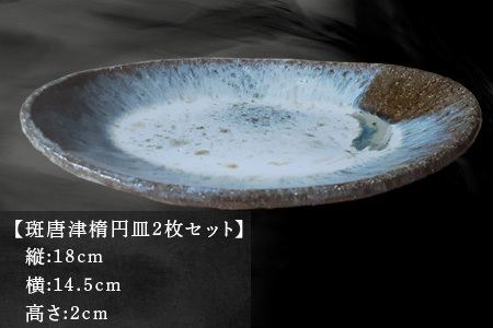 唐津焼 斑唐津楕円皿セット食器 うつわ 器 お皿 ギフト