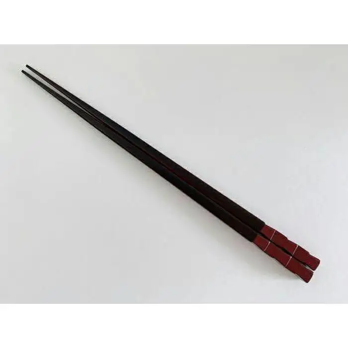 鎌倉彫　箸「市松」　朱　23cm