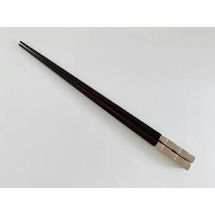 鎌倉彫　箸「市松」白　23cm