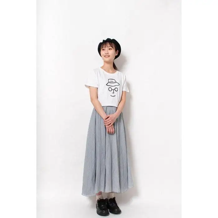 《1》レディースL・メンズS～M　バケットハットTシャツ　WHITE