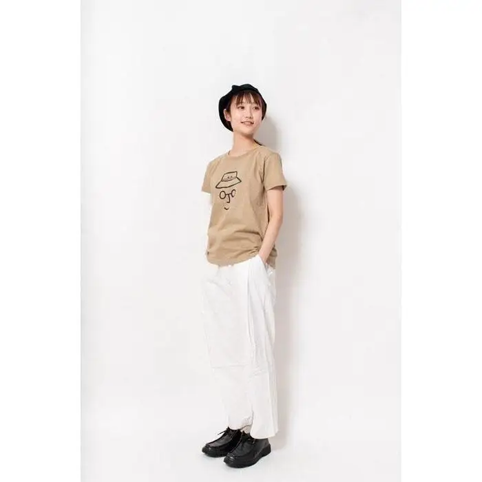 《2》メンズL　バケットハットTシャツ　BEIGE