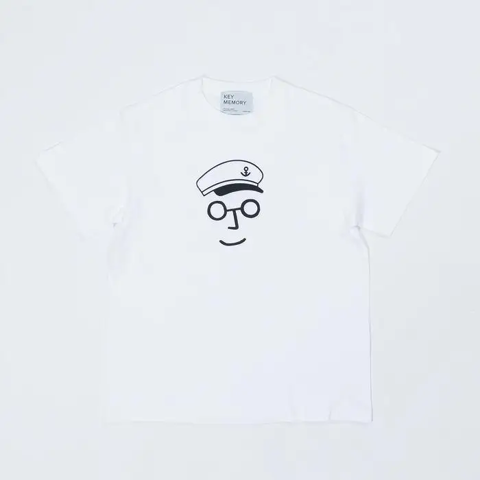 《3》【KEYMEMORY鎌倉】セーラー帽イラストTシャツ WHITE