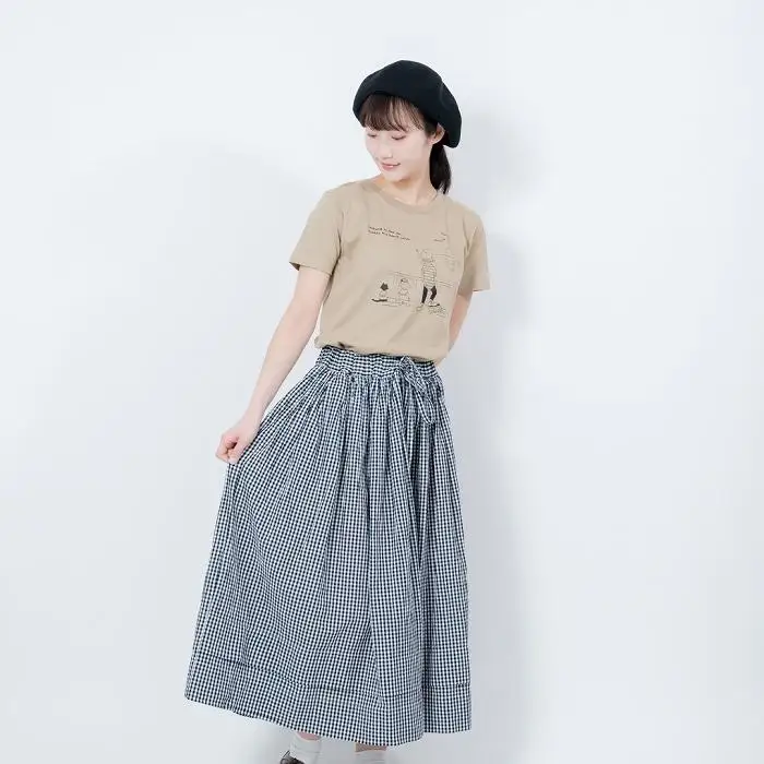 《0》【KEYMEMORY鎌倉】Sea heartイラストTシャツ BEIGE