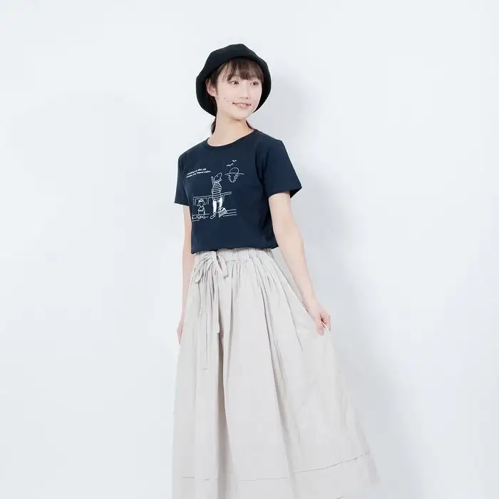 《1》【KEYMEMORY鎌倉】Sea heartイラストTシャツ NAVY