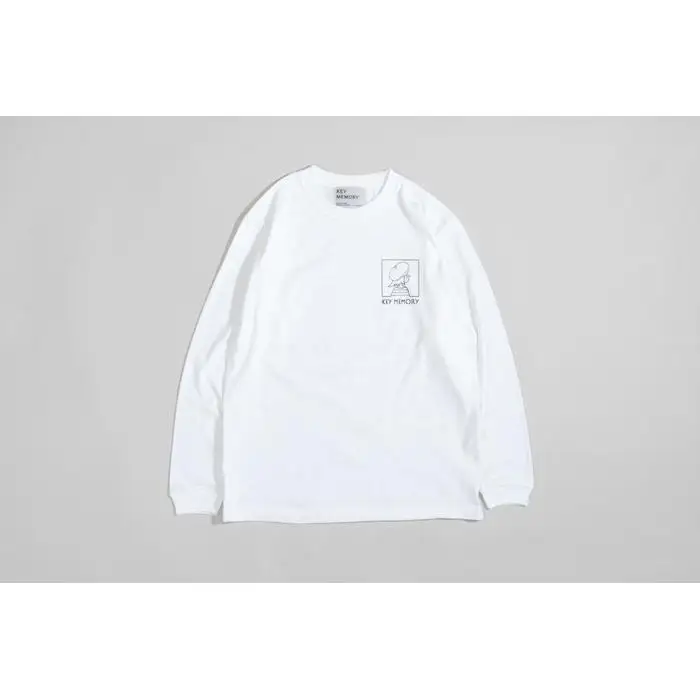 《1》【KEYMEMORY　鎌倉】ウィンドーイラストロングTシャツ　WHITE