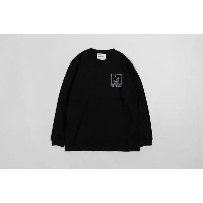 《0》【KEYMEMORY　鎌倉】ウィンドーイラストロングTシャツ　BLACK