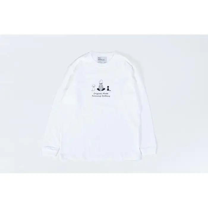 《0》レディースM　TimeロングTシャツ　White