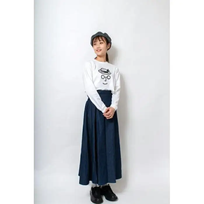 《3》メンズXL　麦わらロングTシャツ　White