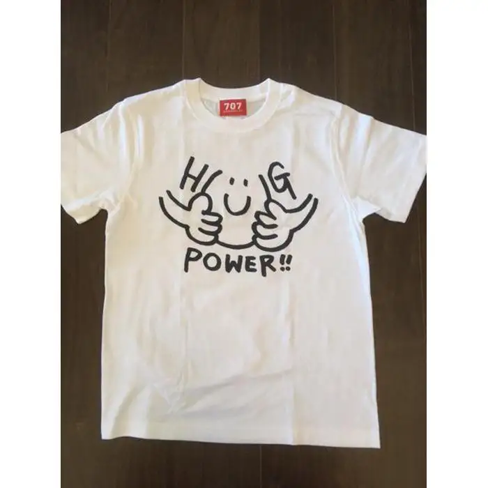 鎌倉ブランドの老舗「KAMAKULAX」の定番オリジナルHUG POWER ! Ｔシャツ【ホワイト】Mサイズ