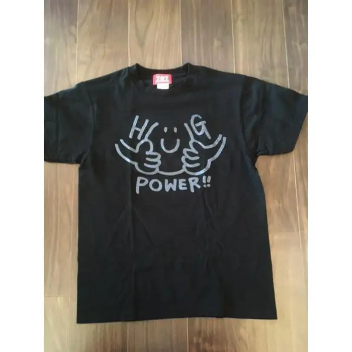 鎌倉ブランドの老舗「KAMAKULAX」の定番オリジナルHUG POWER ! Tシャツ【ブラック】Mサイズ