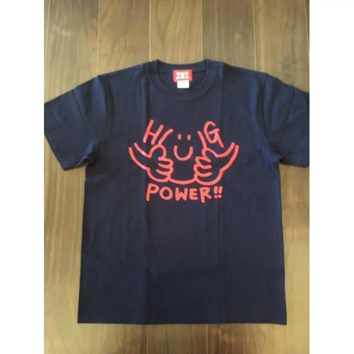 鎌倉ブランドの老舗「KAMAKULAX」の定番オリジナルHUG POWER ! Tシャツ【ネイビー】Mサイズ
