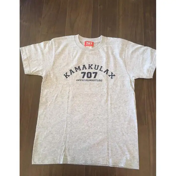 鎌倉ブランドの老舗「KAMAKULAX」の定番オリジナルALL LOGO Ｔシャツ【杢グレー】Lサイズ