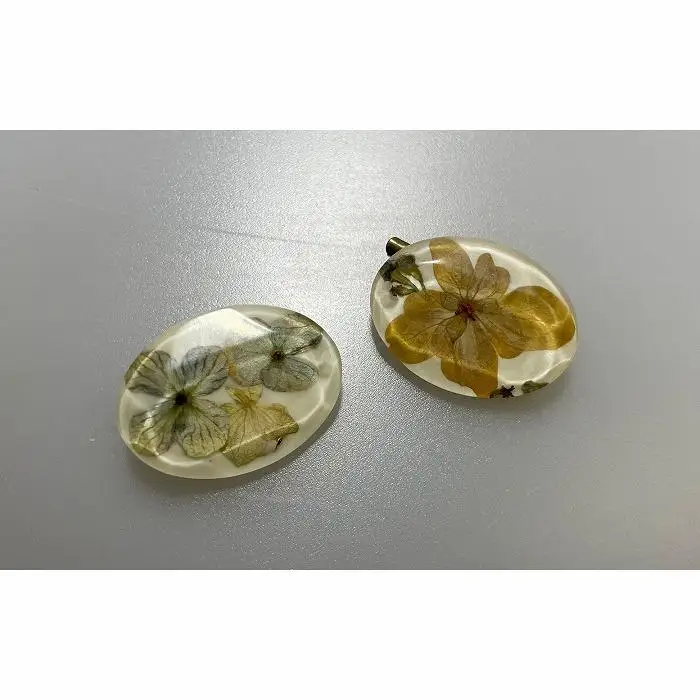 紫陽花のブローチ(ラウンド)