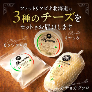 ★ 金賞受賞 ★ ファットリアビオ 北海道 イタリア職人が作る チーズ セット リコッタ モッツァレラ カチョカヴァロ 3種 グルメ お取り寄せ 食べ比べ 詰め合わせ アソート 冷蔵 チーズ 北海道 チーズ 北海道チーズ 北海道チーズ 北海道チーズ 北海道 札幌市