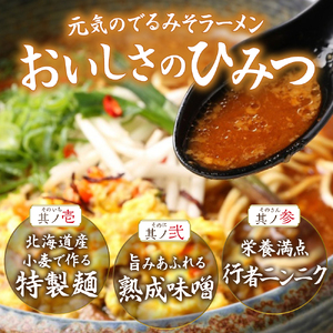【5ヶ月定期便】ラーメン札幌一粒庵：元気のでるみそラーメン（ピリ辛味）生麺4食×5 回 一粒庵 北海道産小麦100％ 北のブランド認証 百名店選出 行列店の味を自宅で
