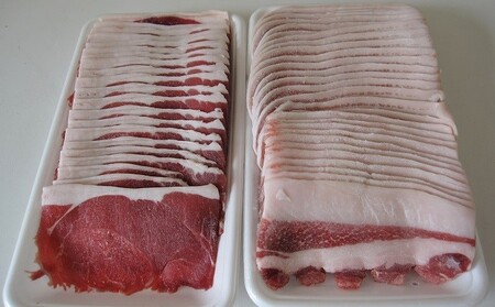 江の川shishi 味合いセット 計約1.1kg  （ バラスライス600g モモスライス500g ） 猪肉 いのしし肉 イノシシ肉 ジビエ 未経産 猪汁 すき焼き 鍋 焼肉 AI-4
