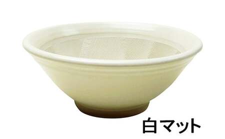石見焼き すり鉢(8号)・すりこ木セット(10号) 白規｜すり鉢 すりこ木 すべり止め 白色 元重製陶所 MS-101