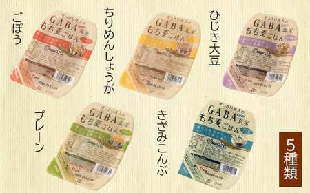 GABA玄米もち麦ごはん5種セット（10パック）【玄米 GABA玄米 GABAライス もち麦 ごはん ライス 麦 大麦 雑穀 お米 こめセット 備蓄 非常食 スーパー食材 鳥取県 日吉津村】