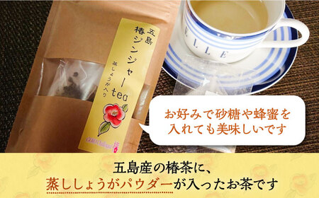 五島椿ジンジャーtea8袋 蒸ししょうが入り 生姜 つばき 茶 個包装 ティーバッグ 五島市 / GOTO Challenged 椿 [PDU007]