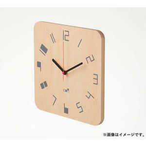 【ギフト用】旭川家具　コサイン　coaナンバークロック ホワイト 掛け時計 25×4.5×25cm 約900g|時計_01756