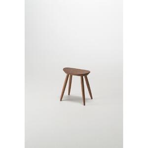 【ギフト用】旭川家具　コサイン　エントランススツールと靴べら(S)のセット　ウォルナット 【 旭川家具 北海道 旭川市 木製 家具 選べる樹種 玄関用スツール 靴べら コンパクトスツール 奥行コンパクト 手触りの良い仕上げ 快適玄関 お出かけスムーズ 贈り物 プレゼント 記念品 シンプル ナチュラル 手作り 北欧 おしゃれ 天然木 無垢 】_00083