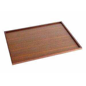 【ギフト用】旭川家具　コサイン　トレー(大)　ウォルナット 【 旭川家具 北海道 旭川市 木製 家具 選べる樹種 お盆 ディナートレー ランチョンマットサイズ ウレタン塗装 銘々盆 贈り物 プレゼント 記念品 シンプル ナチュラル 手作り 北欧 おしゃれ 天然木 無垢 】_00325