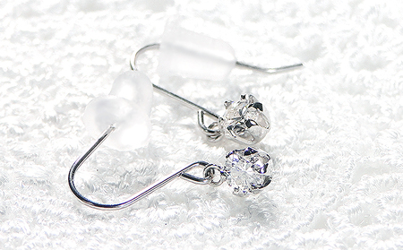 【0.2ct】プラチナ900　1粒ダイヤモンド　アメリカンフックピアス　CSP00032 SWAV003
