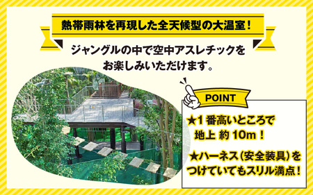 「若狭たかはまエルどらんど」空中アスレチック体験チケット(高校生以上)2枚